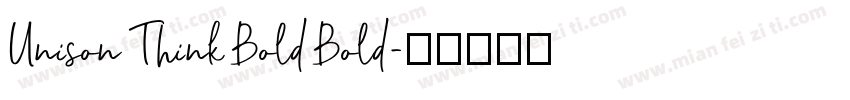 Unison Think Bold Bold字体转换
